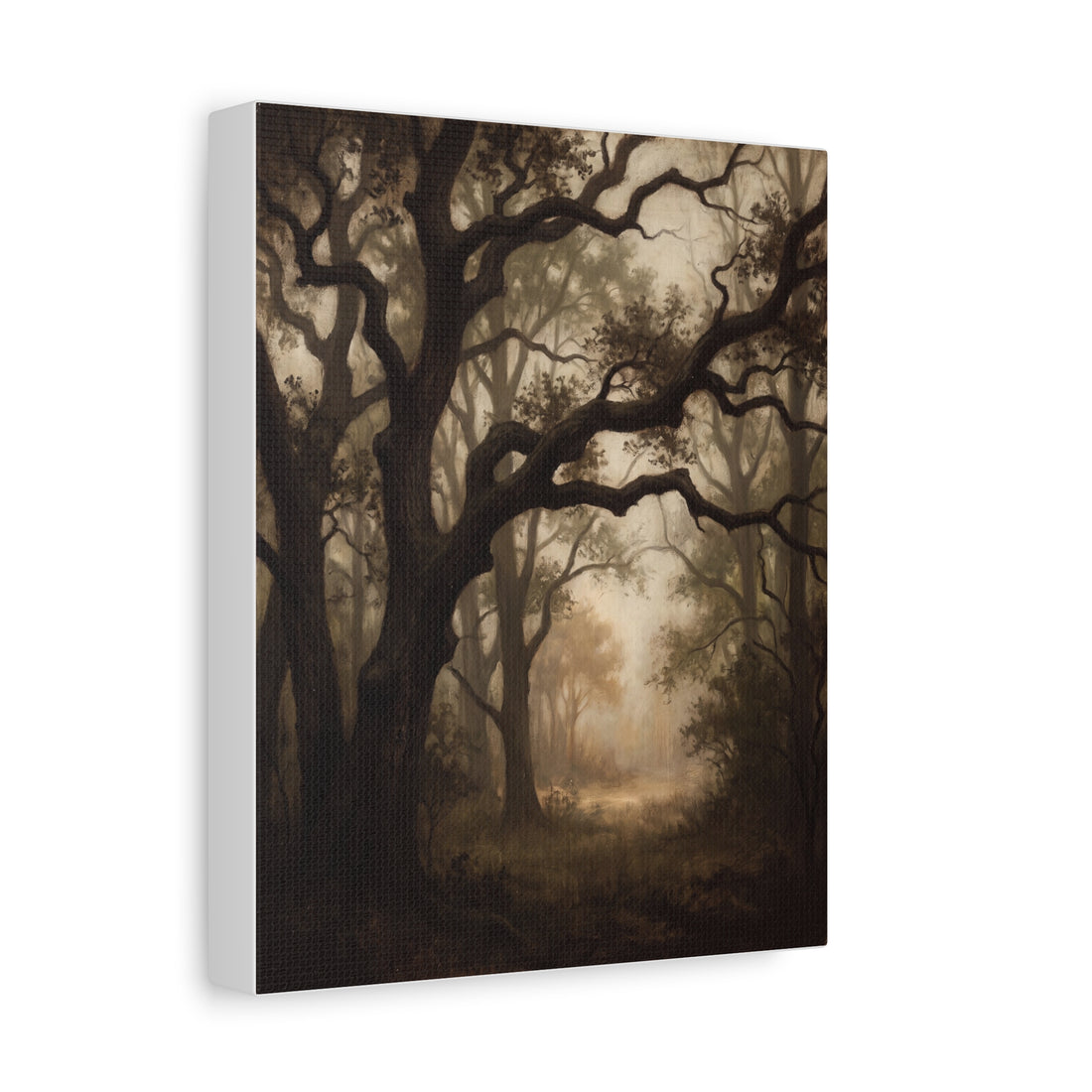 Dark Academia Vintage Woodland Canvas Wall Art | Gallery-Wrapped Stretched Canvas Print