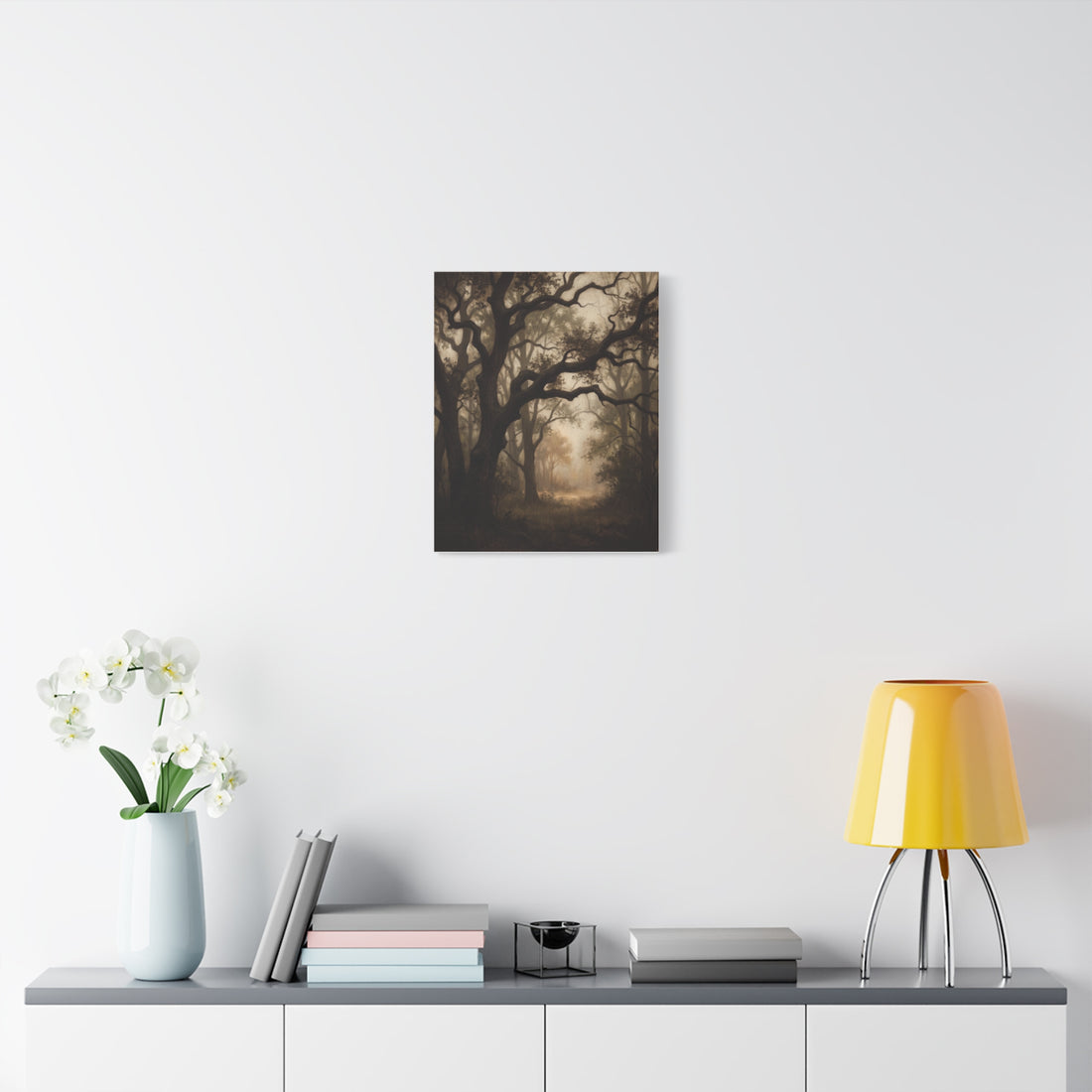 Dark Academia Vintage Woodland Canvas Wall Art | Gallery-Wrapped Stretched Canvas Print