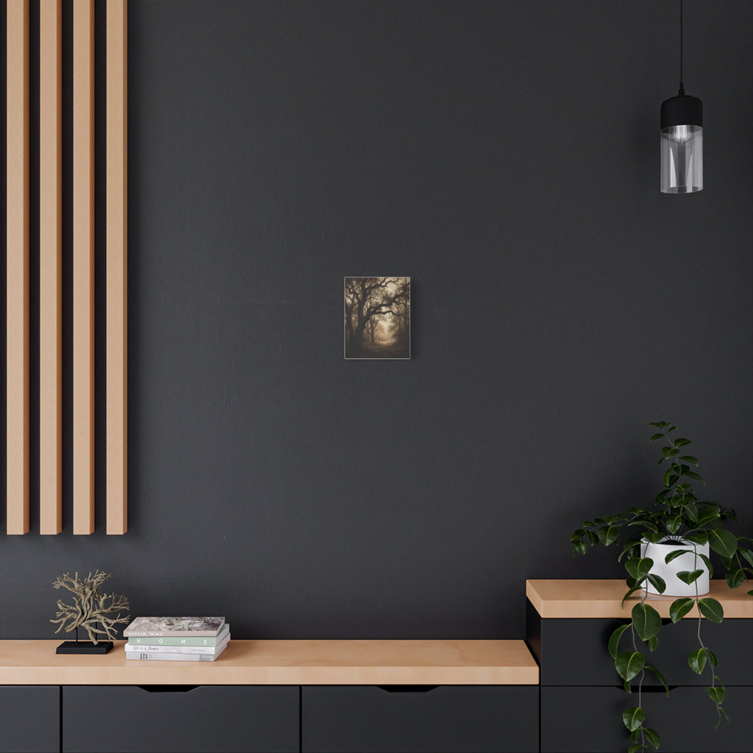 Dark Academia Vintage Woodland Canvas Wall Art | Gallery-Wrapped Stretched Canvas Print