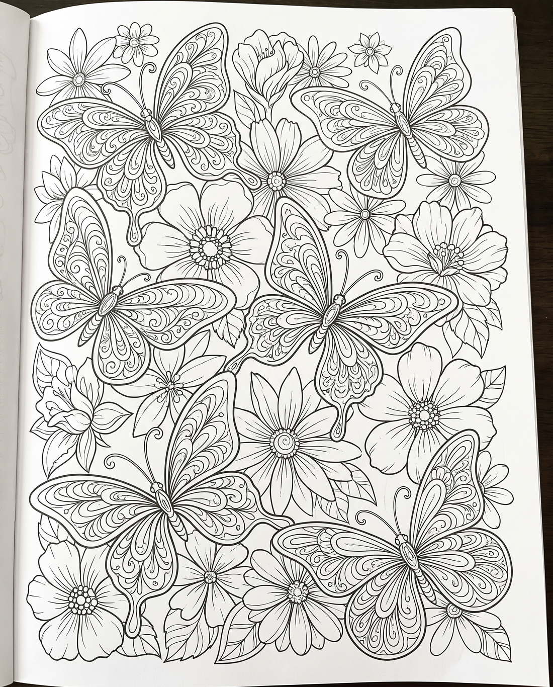 Floral Adult Coloring Book | 6 Printable Coloring Pages | Instant Download