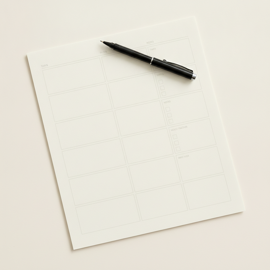 ADHD-Friendly Daily Reset Planner — Printable Focus & Executive Function Planner (Instant Download)