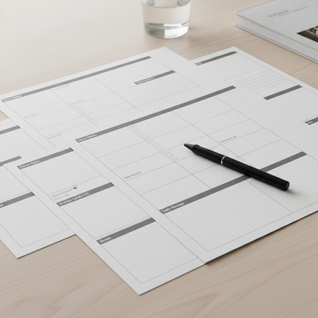 ADHD Daily Planner & Executive Function Workbook Bundle — Printable Digital Download