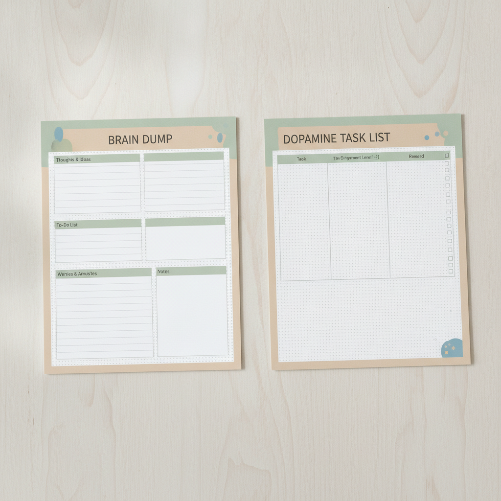 ADHD-Friendly Daily Reset Planner — Printable Focus & Executive Function Planner (Instant Download)