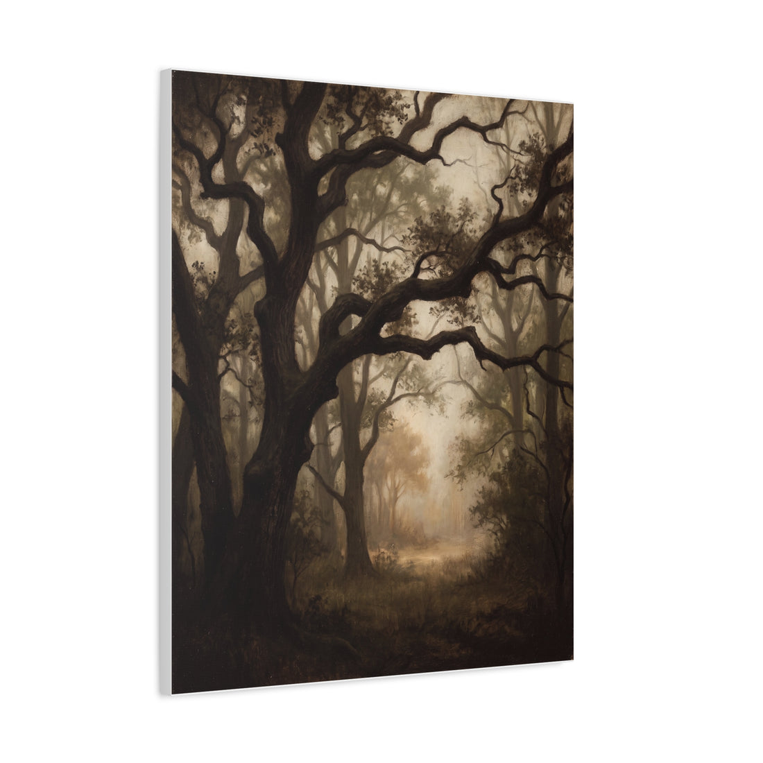 Dark Academia Vintage Woodland Canvas Wall Art | Gallery-Wrapped Stretched Canvas Print