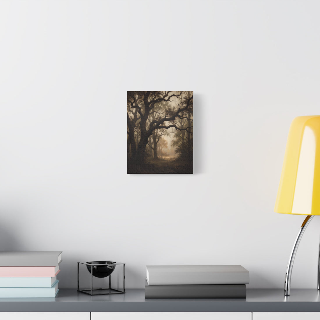 Dark Academia Vintage Woodland Canvas Wall Art | Gallery-Wrapped Stretched Canvas Print