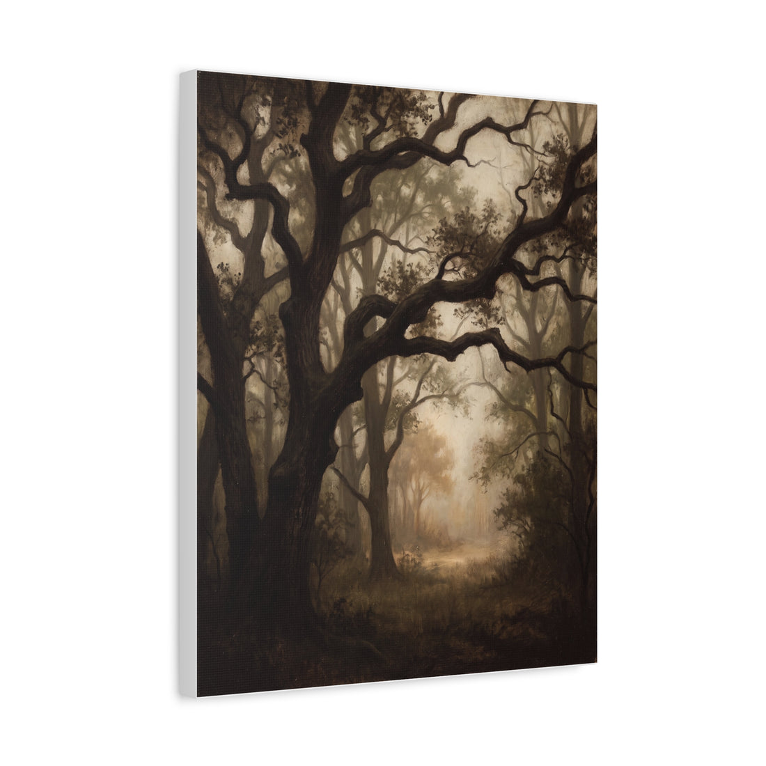 Dark Academia Vintage Woodland Canvas Wall Art | Gallery-Wrapped Stretched Canvas Print