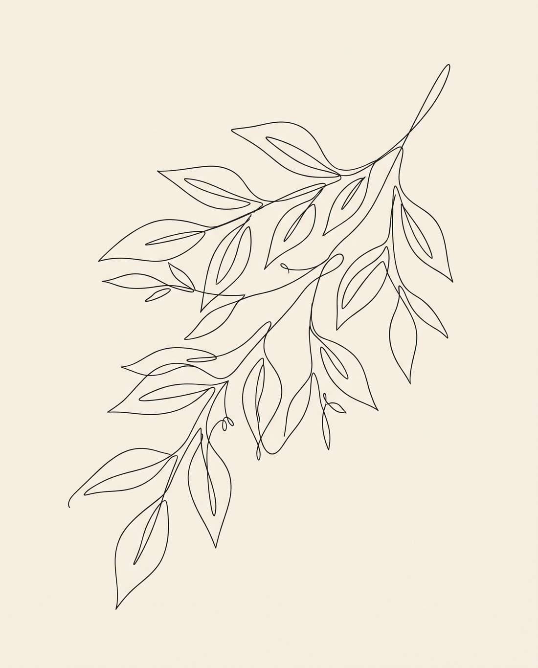 Botanical Fine-Line Art Set — Stretched Canvas Set of 3 | Printable Wall Art | Digital Download Available
