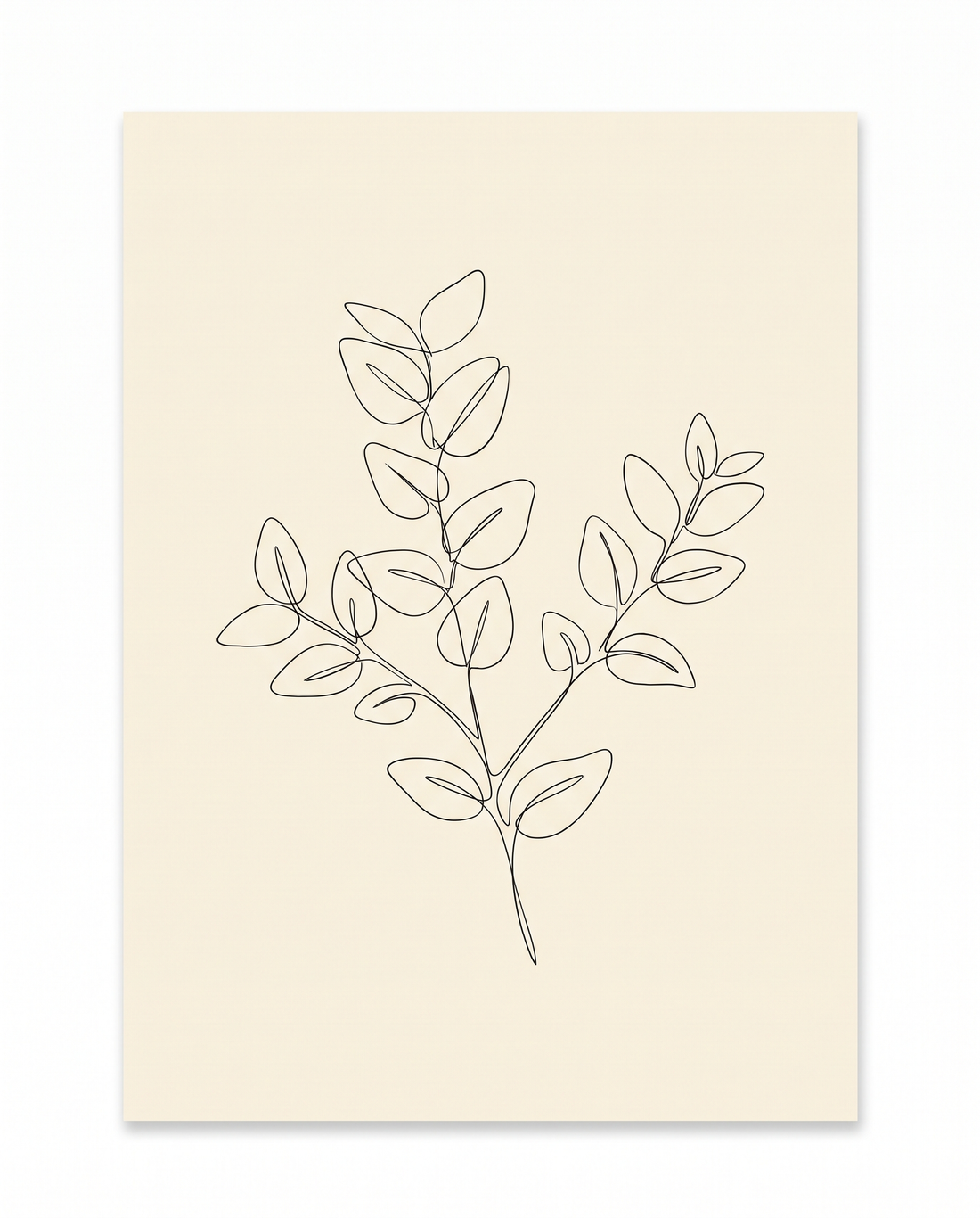 Botanical Fine-Line Art Set — Stretched Canvas Set of 3 | Printable Wall Art | Digital Download Available