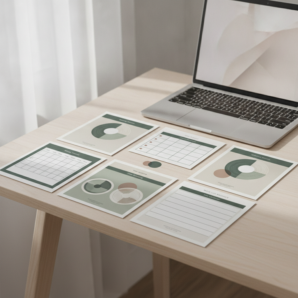 Work-From-Home Productivity Planner — Printable Zoom Meeting Tracker, Time Blocking & Work-Life Balance Kit