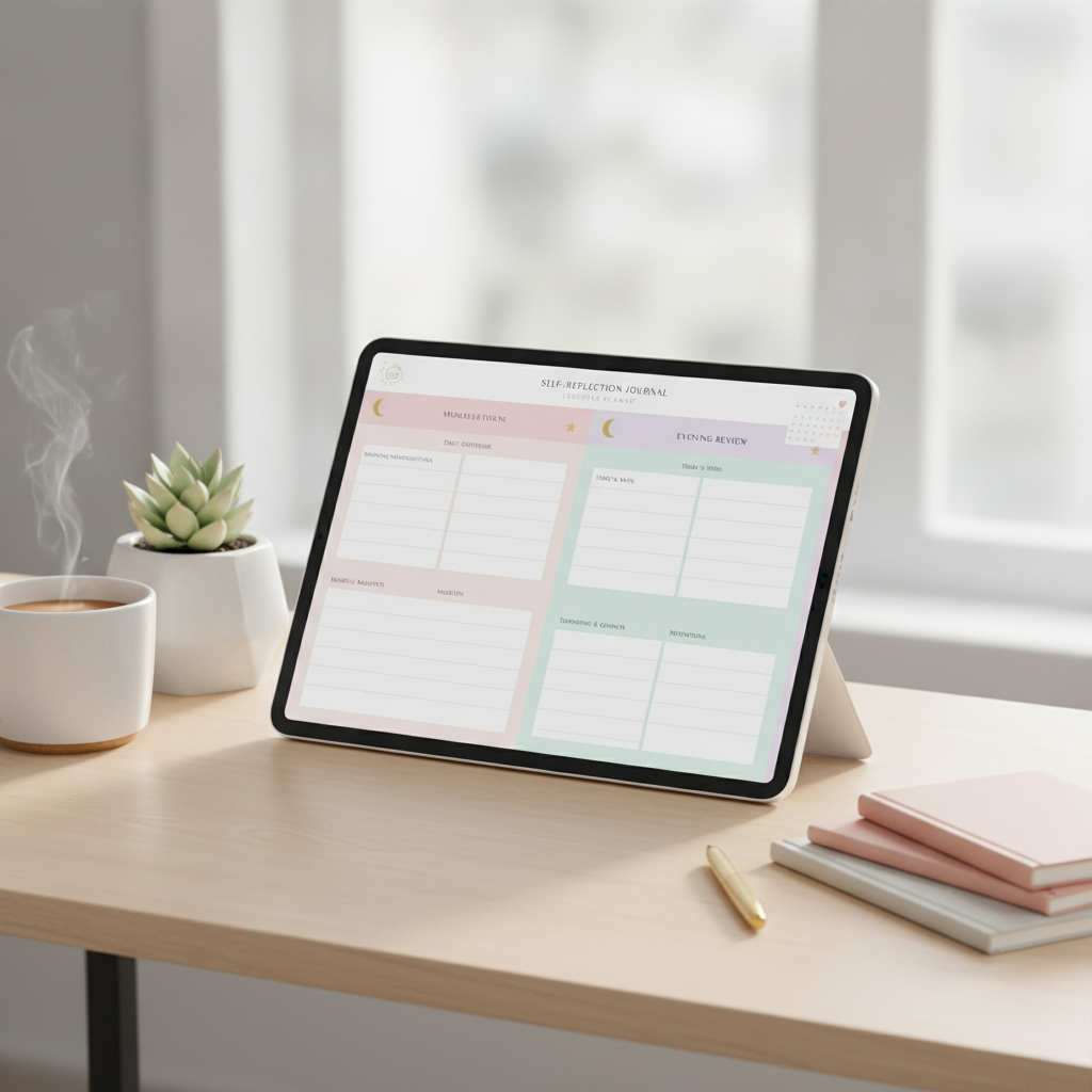 It Girl Aesthetic Lifestyle Planner | Glow-Up Goal Setter, Self-Reflection Journal & Wellness Tracker | Printable PDF