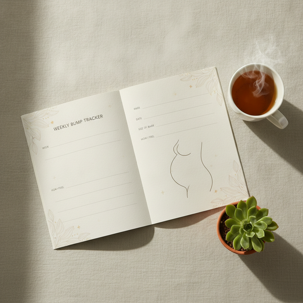Digital Pregnancy Journal and Baby Memory Planner — Printable PDF | Weekly Bump Tracker, First Year Milestones