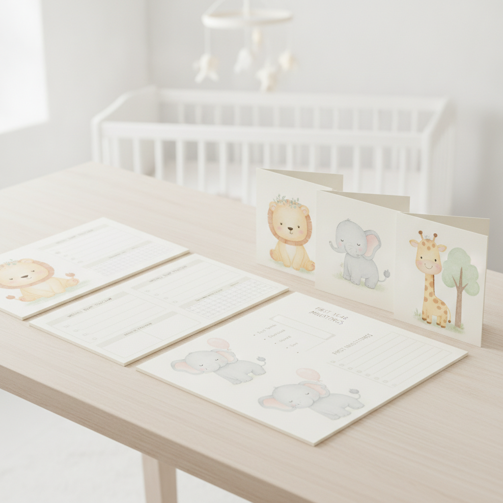 Digital Pregnancy Journal and Baby Memory Planner — Printable PDF | Weekly Bump Tracker, First Year Milestones