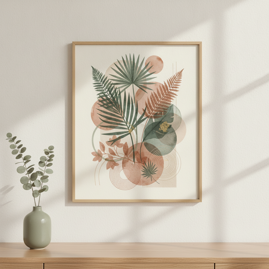 Botanical Abstract Print – Printable Wall Art, Instant Download